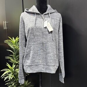 Reflex Ultra Soft Full zip,hip pockets,stretch,hoodie,midweight heathered gray